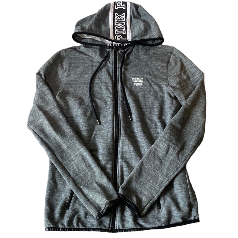 Victoria’s Secret PINK Grey Full Zip Jacket Size Medium